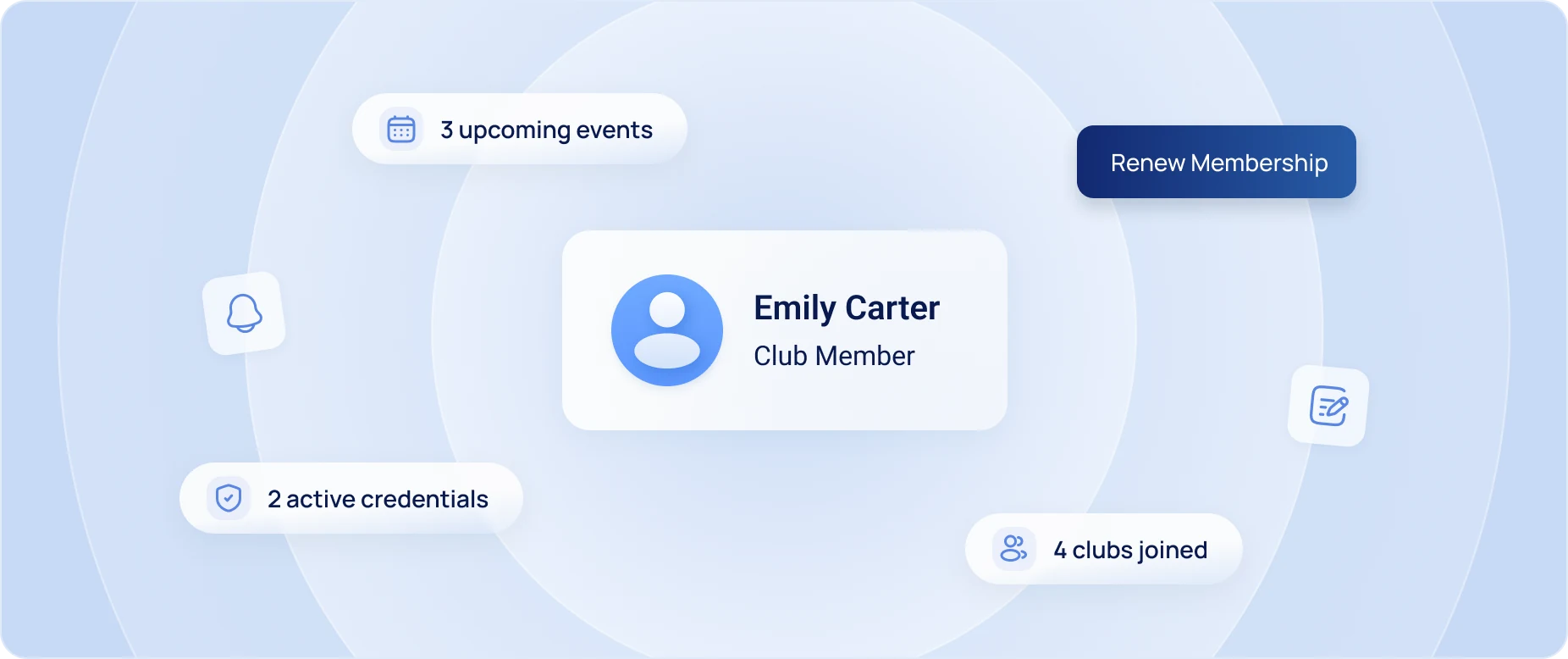 Octozy dashboard showing member, renewal, and activity overview