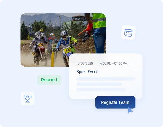Sporting competition in progress
